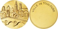 World Coins - France, Medal, Ville de Toulouse, Geography, 1981, , Gilt Bronze