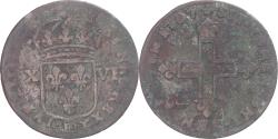 World Coins - Coin, France, Louis XIV, XVI Deniers de Strasbourg, 1707, Strasbourg,