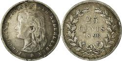 World Coins - Coin, Netherlands, Wilhelmina I, 25 Cents, 1896, , Silver, KM:115