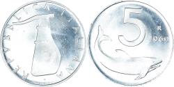 World Coins - Coin, Italy, 5 Lire, 1969, Rome, , Aluminum, KM:92