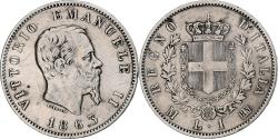 World Coins - Coin, Italy, Vittorio Emanuele II, Lira, 1863, Milan, , Silver, KM:5a.1