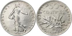 World Coins - France, 50 Centimes, Semeuse, 1916, Paris, Silver, , Le Franc:F.190