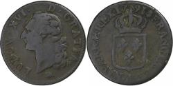 World Coins - France, Louis XVI, Sol, 1791, Paris, 2nd semestre, Copper,