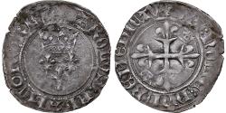 World Coins - France, Charles VI, Gros dit "Florette", 1419, Châlons-sur-Marne, Silver