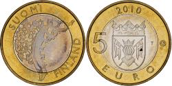 World Coins - Finland, 5 Euro, Finland Proper, 2010, Vantaa, Bi-Metallic, , KM:158