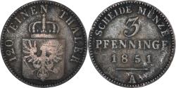 World Coins - Coin, German States, 3 Pfennig, 1851