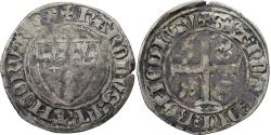 World Coins - Coin, France, Charles VI, Blanc Guénar, 1385-1389, Tournai, , Billon