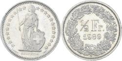World Coins - Coin, Switzerland, 1/2 Franc, 1989