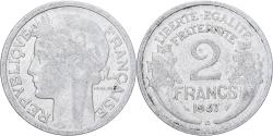 World Coins - France, 2 Francs, Morlon, 1947, Beaumont - Le Roger, Aluminum,