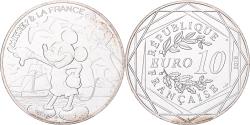 World Coins - France, 10 Euro, Mickey Saint-Malo, 2018, Monnaie de Paris, Silver,