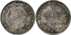 World Coins - France, Napoleon III, 20 Centimes, 1867, Strasbourg, Silver,