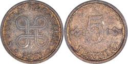 World Coins - Coin, Finland, 5 Pennia, 1975