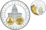 World Coins - France, Medal, 10 Ans d'Adieu au Franc, Aux Grands Hommes, Politics,