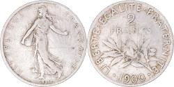 World Coins - Coin, France, Semeuse, 2 Francs, 1900, Paris, , Silver, KM:845.1