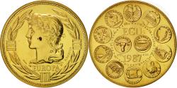 World Coins - France, Medal, Ecu Europa, Marianne, 1987, Rodier, , Gilt Bronze