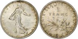 World Coins - France, Franc, Semeuse, 1916, Paris, Silver, , Gadoury:467, KM:844.1