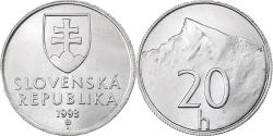 World Coins - Slovakia, 20 Halierov, 1993, Aluminum, , KM:18