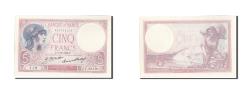 World Coins - Banknote, France, 5 Francs, 5 F 1917-1940 ''Violet'', 1928, 1928-12-07, UNC(63)