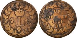 World Coins - Coin, France, Louis XVIII, Decime, 1815, Strasbourg, , Bronze, KM:701