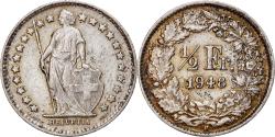 World Coins - Coin, Switzerland, 1/2 Franc, 1948, Bern, , Silver, KM:23