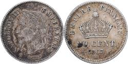 World Coins - Coin, France, Napoleon III, 20 Centimes, 1867, Strasbourg, , Silver