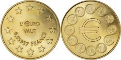 World Coins - France, Token, SEDAO L'€URO VAUT 6,55957 FRANCS, 1998, MDP,