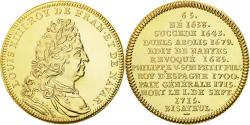World Coins - France, Medal, Les rois de France, Louis XIV, , Copper-Nickel Gilt