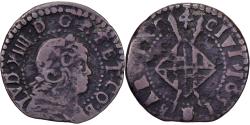 World Coins - Principality of Catalonia, Louis XIV, Seiseno, 1651, Barcelona, Copper
