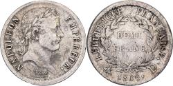World Coins - France, Napoleon I, Demi Franc, 1808, Lyon, Silver, , Gadoury:398