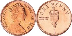 World Coins - Coin, Gibraltar, Elizabeth II, Penny, 2006, , Copper Plated Steel