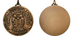 World Coins - France, Medal, Compagnons St-Vincent, Vallères, Bronze, J. Balme,