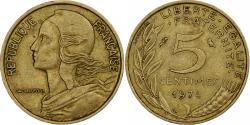 World Coins - France, 5 Centimes, Marianne, 1974, Pessac, Aluminum-Bronze,