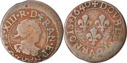 World Coins - Coin, France, Louis XIII, Double Tournois, 1640, La Rochelle, , Copper