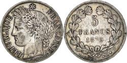 World Coins - Coin, France, Cérès, 5 Francs, 1870, Bordeaux, , Silver, KM:818.2
