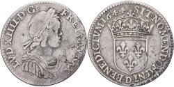 World Coins - France, Louis XIV, 10 Sols, 1/12 Écu à la mèche courte, 1644, Lyon