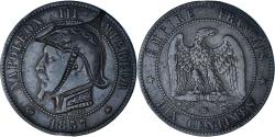 World Coins - Coin, France, Napoléon III, 10 Centimes, 1857, Strasbourg, Satirique