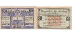 World Coins - Banknote, Austria, Laa a/d Thaya, 50 Heller, château, 1920 UNC(63) Mehl:FS 494