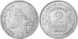 World Coins - France, 2 Francs, Morlon, 1945, Beaumont-Le-Roger, Aluminum,