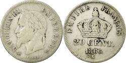 World Coins - Coin, France, Napoleon III, Napoléon III, 20 Centimes, 1866, Bordeaux