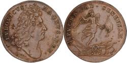 World Coins - France, Token, Louis XIV, Jeton de Nuremberg, Copper, Contremarque,