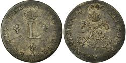 World Coins - Coin, France, Louis XV, Double sol (2 sous) en billon, 2 Sols, 1740, Troyes