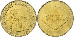 World Coins - France, Token, Collection Shell, Apollo 11, Copper-nickel Aluminium,