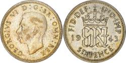 World Coins - Coin, Great Britain, George VI, 6 Pence, 1943, , Silver, KM:852