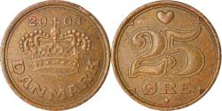 World Coins - Coin, Denmark, Margrethe II, 25 Öre, 2003, Brondby, , Bronze, KM:868.2