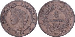 World Coins - France, 5 Centimes, Cérès, 1896, Paris, Torch, Bronze,