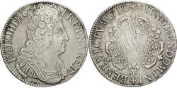 World Coins - France, Louis XIV, Ecu de Béarn aux 3 couronnes, 1710, Pau, Silver,