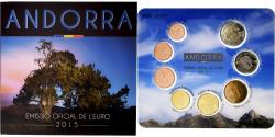 World Coins - Andorra, 1 Cent to 2 Euro, BU, 2015, Monnaie de Paris,