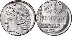 World Coins - Coin, Brazil, 20 Centavos, 1977, planchet error, , Stainless Steel