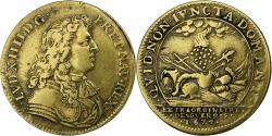 World Coins - France, Token, Louis XIV, Extraordinaire des Guerres, 1674, Brass,