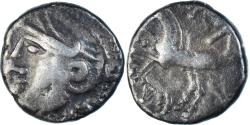 Ancient Coins - Coin, Aedui, Denier à la tête casquée, 80-50 BC, , Silver